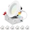 Luxrite 4 Inch LED Recessed Downlights 5CCT 2700K-5000K 15W 1300LM Dimmable Wet Rated IC Rated, 6PK LR22632-6PK - alternate 1